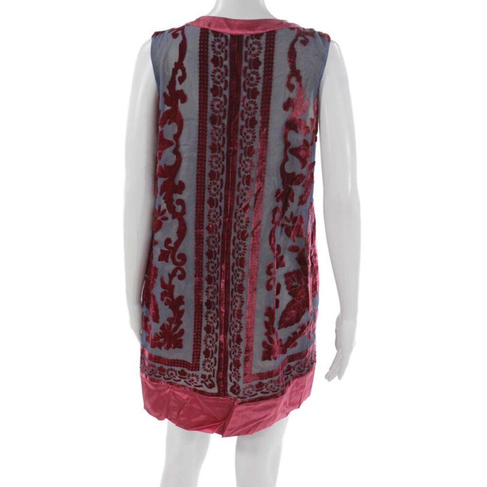 Hale Bob Womens Shift Dress Multicolor Silk Scoop Neck Sleeveless Size S - Picture 3 of 5